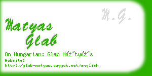 matyas glab business card